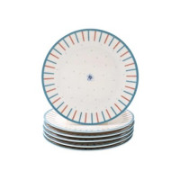 6'lı Dijital Baskılı Porselen Pasta Tabağı Seti