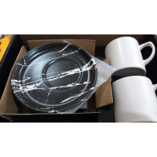 Fenomen Keramika Nordic Dijital Baskılı 2'li Kahve Fincan Takımı