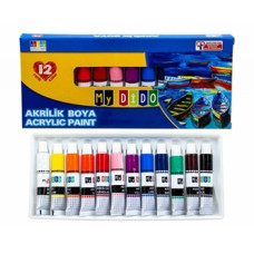 Südor Mydido 12 Renk Akrilik Boya Seti 9 ml Tüp