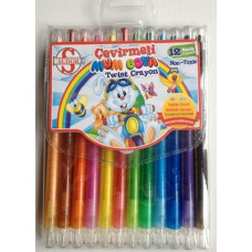 Südor Çevirmeli Mum Boya Seti 12 Renk (YB08)