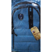 Siyah 3 Bölmeli Yarasa Keten Okul Sırt Çantası (Model 170)