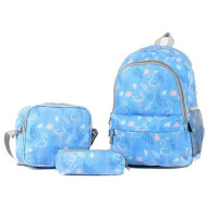 Cambridge Polo Club Kuğu Desenli 3 Bölmeli İlkokul Çanta Seti