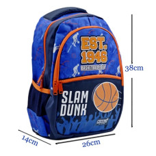 Muggle Basket Is Fun Mavi 3 Bölmeli Okul Sırt Çantası