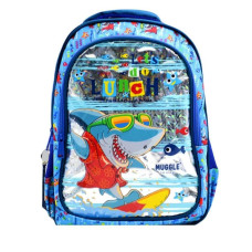 Muggle Cute Shark Mavi 2 Bölmeli Okul Sırt Çantası