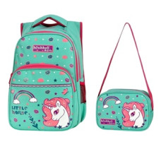 Waddell Little Horse Desenli 3 Bölmeli İlkokul Beslenmeli Sırt Çantası