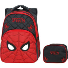 Waddell Oval Örümcek Adam Desenli 3 Bölmeli İlkokul Çanta ve Beslenme Seti