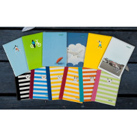 Defter A5 Küçük Boy 40 Yaprak Çizgili Karton Kapak Desenli