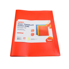 Noki A4 Kırmızı Şeffaf Kendinden Yapışkanlı Hazır Defter Kabı (10'lu)