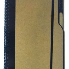 Kraft Kapak Lastikli ve Kalemli Not Defteri (13x21 cm - Siyah)