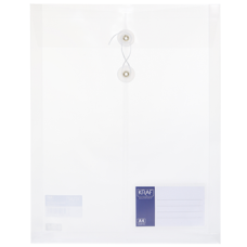 Kraf A4 İpli ve Çıtçıtlı Şeffaf Zarf Dosya