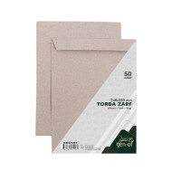 Gen-Of A4 Silikonlu Kraft Zarf Torba 24x32 cm 90 gr 50'li Paket