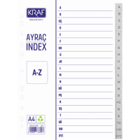 Kraf A4 Plastik A-Z Harf Seperatör Ayraç