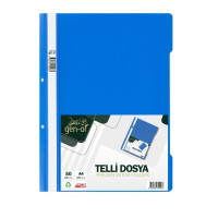 Gen Of A4 Telli Dosya Plastik 50li Mavi