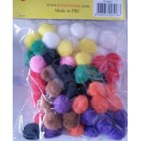 Orta Boy Düz Simsiz Ponpon 2 cm (Adet)