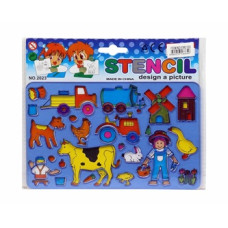 Plastik Boyama Şablonu Eğitici Set