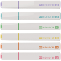 Kraf 325 Yassı Gövde 6'lı Fosforlu İşaret Kalemi