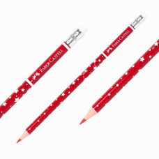 Faber-Castell Kırmızı Yıldızlı Silgili Kopya Kalemi