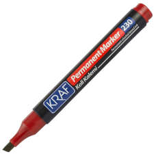 Kraf 230 Kesik Uçlu Kırmızı Permanent Markör Kalem Kraf 230 Kesik Uçlu Kırmızı Permanent Markör Kalem