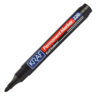 Yuvarlak Uçlu Siyah Permanent (Asetat) Markör Kalem