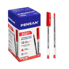Pensan Triball Üçgen Gövdeli Şeffaf Kırmızı Tükenmez Kalem 1.0 mm Pensan Triball Üçgen Gövdeli Şeffaf Kırmızı Tükenmez Kalem 1.0 mm
