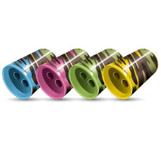 Puti Çift Bıçaklı Hazneli Kamuflaj Kalemtıraş