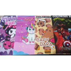 Çizgi Film Karakterleri Boyama Kitabı (Stickerlı)