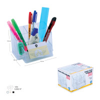 Ark Şeffaf Masaüstü Kalemlik ve Organizer 6 Bölmeli