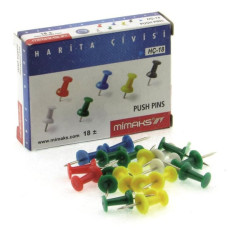 Mimaks Renkli Piyon Harita Çivisi 18 Adet