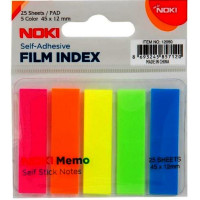 Noki Memo 5 Renkli Plastik İndeks Film Yapışkan Ayraç (12x45 mm)