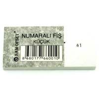 Sam Ofset Numaralı Küçük Boy Fiş