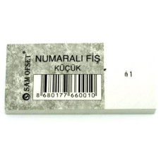 Sam Ofset Numaralı Küçük Boy Fiş