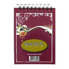 Klas 9x12.5 cm Üstten Spiralli Çizgili Not Defteri 36 Yaprak