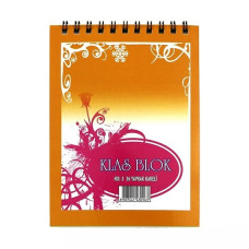 Klas Üstten Spiralli Kareli Bloknot Not Defteri 10.5x14.5 cm