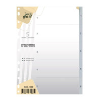 Gen-Of A4 Plastik 1-5 Rakamlı Seperatör Ayraç