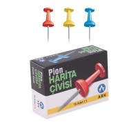 HARİTA ÇİVİSİ RENKLİ Piyon 15 Adet