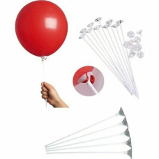 Beyaz Balon Çubuğu ve Başlığı Seti – 1 Adet (Dayanıklı ve Esnek)