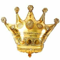 Folyo Balon Kral Taç Gold (ALM2503-51) – Işıltılı ve Lüks Parti Aksesuarı