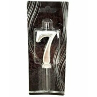 Gümüş (Silver) Renk Rakam 7 Pasta Mumu Gümüş (Silver) Renk Rakam 7 Pasta Mumu