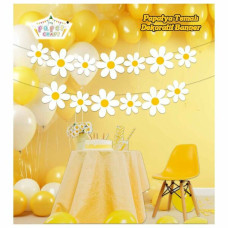 Papatya Temalı Dekoratif Banner - Doğum Günü ve Parti Süslemesi