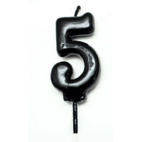 Siyah Renk Rakam Pasta Mumu (Seçenekli) Siyah Renk Rakam Pasta Mumu (Seçenekli)