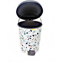 Konerdem Moplax No:4 Klik Kapaklı Desenli Çöp Kovası (22 Litre)