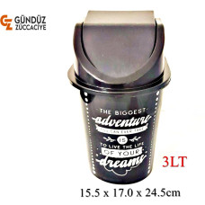 Konerdem No:0 Desenli Klipsli Çöp Kovası