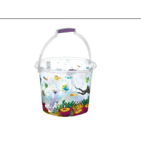 Şeffaf Desenli Kapaksız Kova 12 Litre