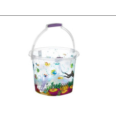 Şeffaf Desenli Kapaksız Kova 12 Litre