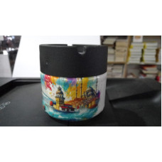 Desenli Renkli Cam Kavanoz Kokusuz Dumansız Araç İçi Küllük